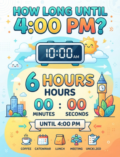 How Long Until 4:00 PM Depends on Your Current Time