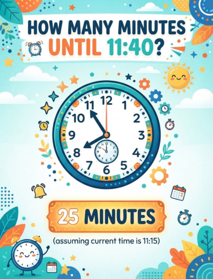 How Many Minutes Until 11:40?