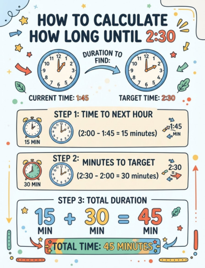 How to Calculate How Long Until 2:30