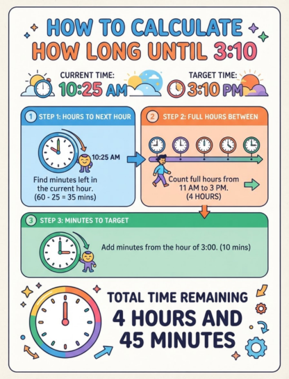 How to Calculate How Long Until 3:10