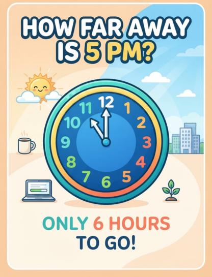 Quick Comparison: How Far Away Is 5 PM?